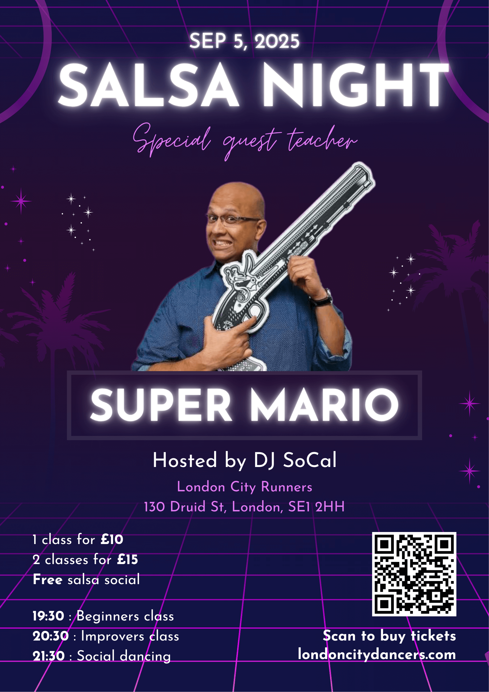 Event flyer for Salsa On The South Bank