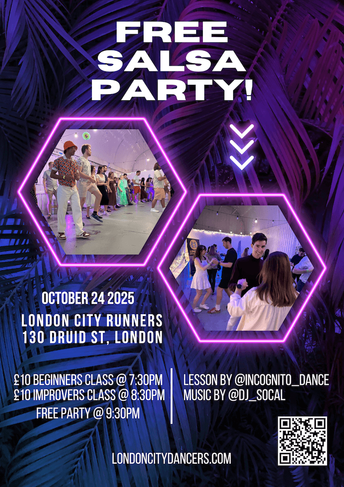 Event flyer for Salsa On The South Bank